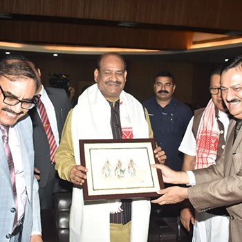 Om Birla visits the Assam Royal Global University